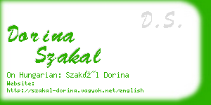 dorina szakal business card